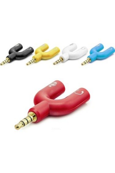 3.5mm Aux Telefon Laptop Kulaklık ve Mikrofon Ayırıcı Çoklayıcı
