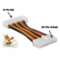 24 Pin Dişi 20 Pin Erkek ATX Power Dönüştürücü Kablo 
