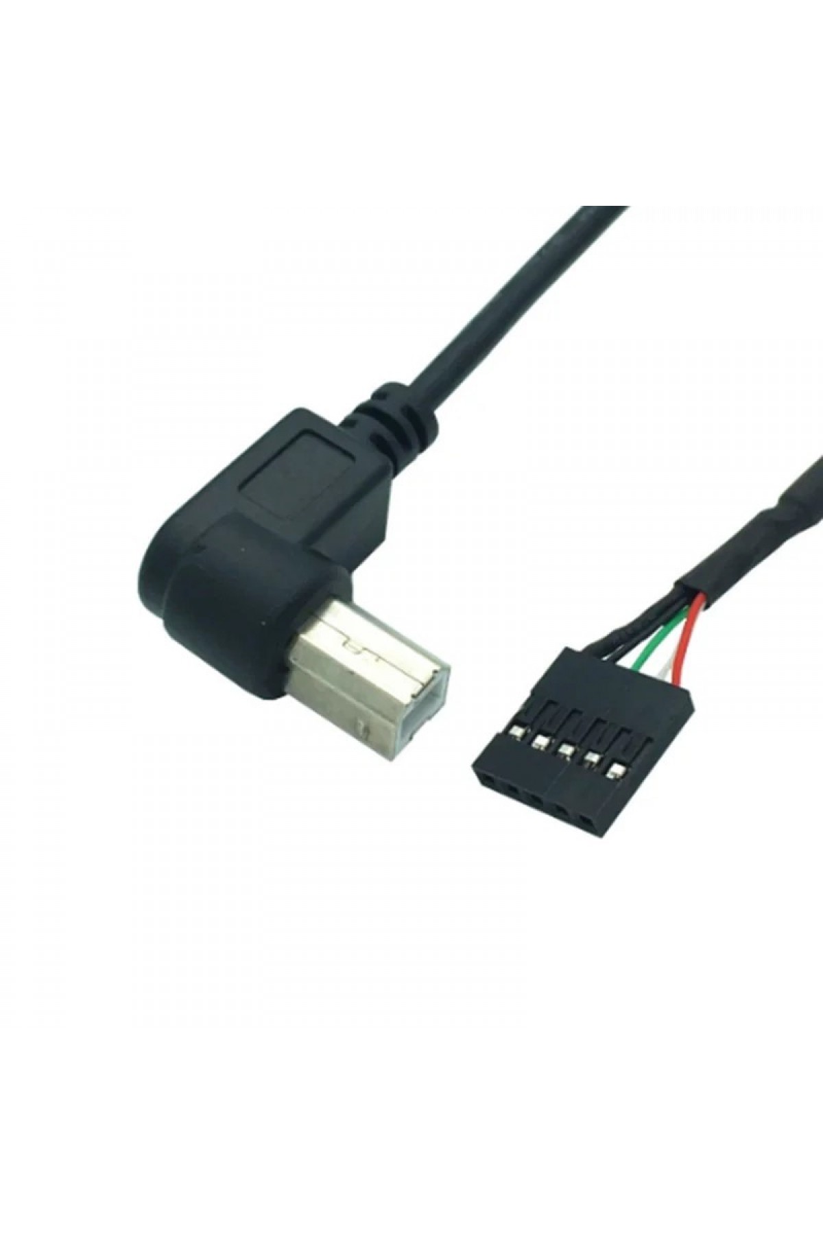 USB 2.0 B Erkek Sol Açı Dupont için 5 Pin Dişi Başlık Anakart Kablo - 50 cm