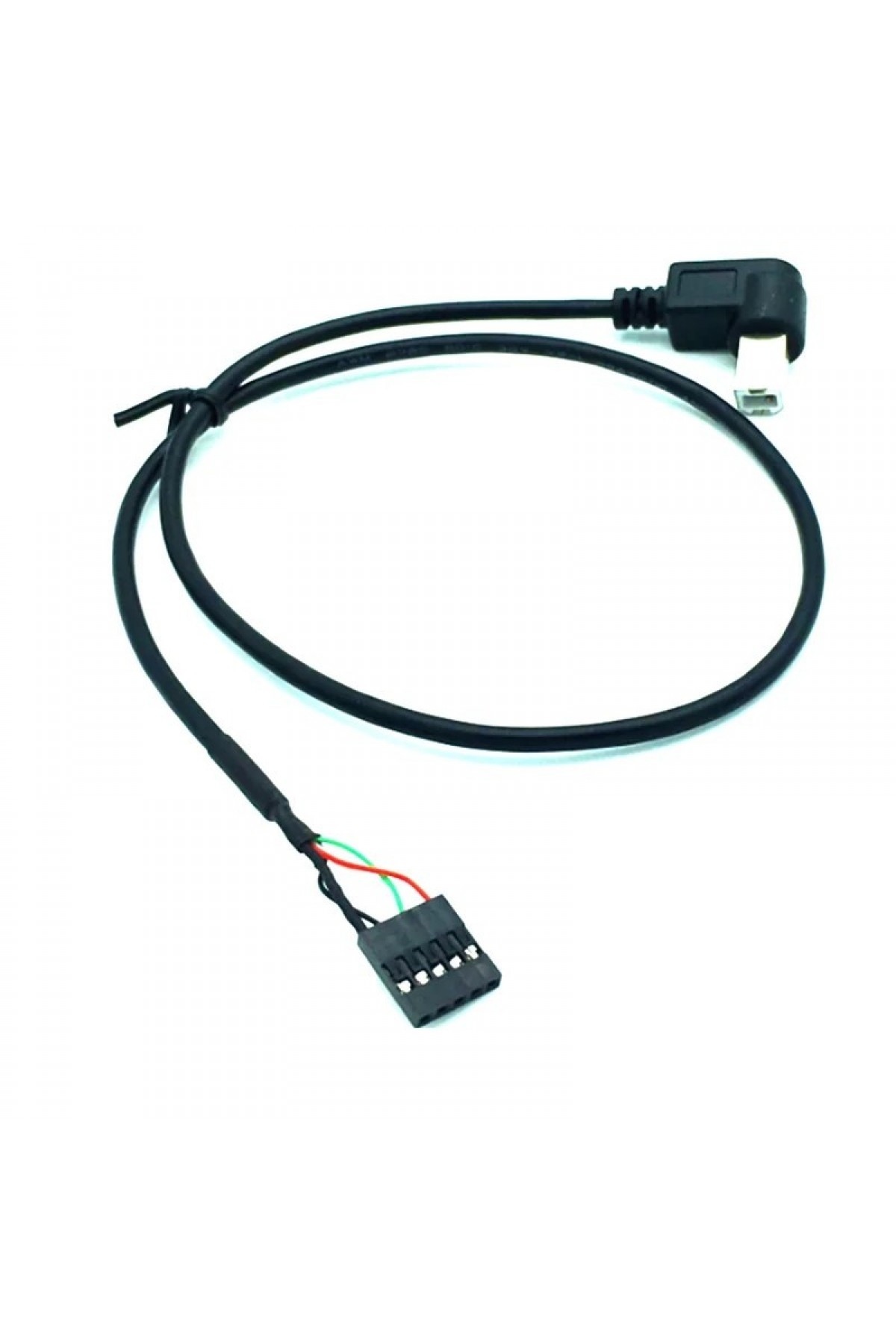 USB 2.0 B Erkek Sol Açı Dupont için 5 Pin Dişi Başlık Anakart Kablo - 50 cm