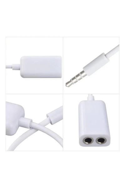 1 Metre 3.5 Mm Stereo 4 Pin Kulaklık Çoklayıcı Kablo Aux Çoklayıcı