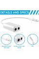 3.5 Mm Stereo 4 Pin Kulaklık Çoklayıcı Kablo Aux Çoklayıcı 15 Cm